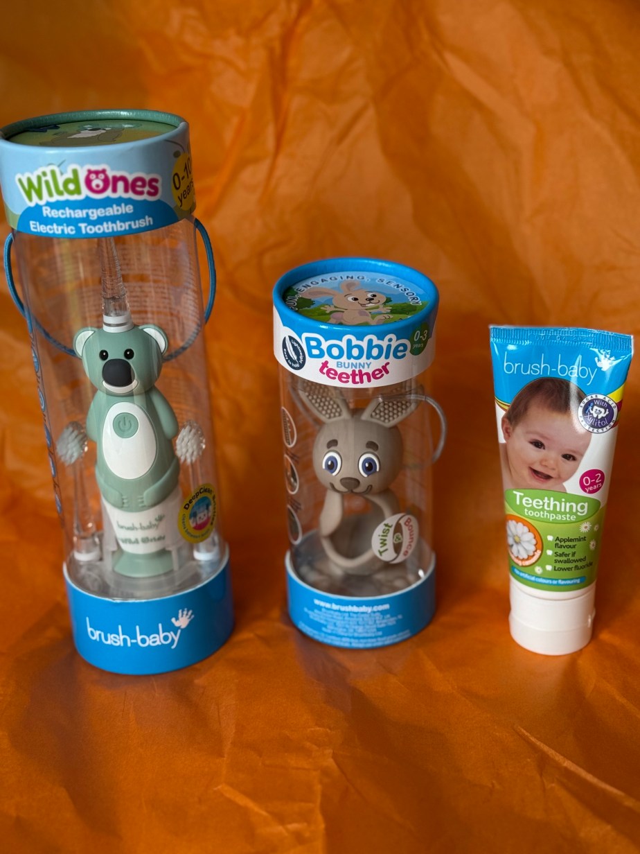Brush-Baby Wild Ones Electric Toothbrush and Bobbie Bunny&nbsp;Teether