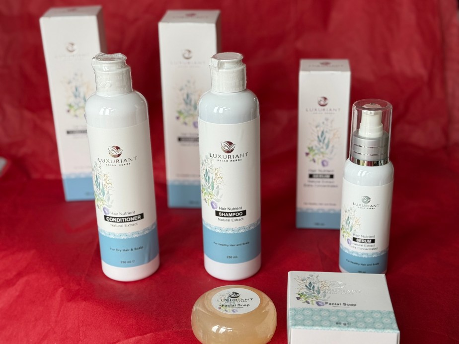 Plant-Based Luxuriant Serum, Shampoo and Conditioner and Facial&nbsp;Soap