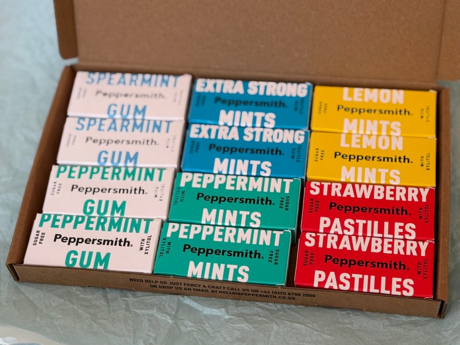 Peppersmith Taster Box featuring Gum, Mints and&nbsp;Pastilles