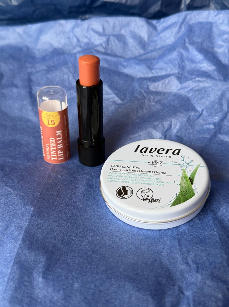 Benecos Natural Tinted Lip Balm and Lavera Travel Size All-Round&nbsp;Cream