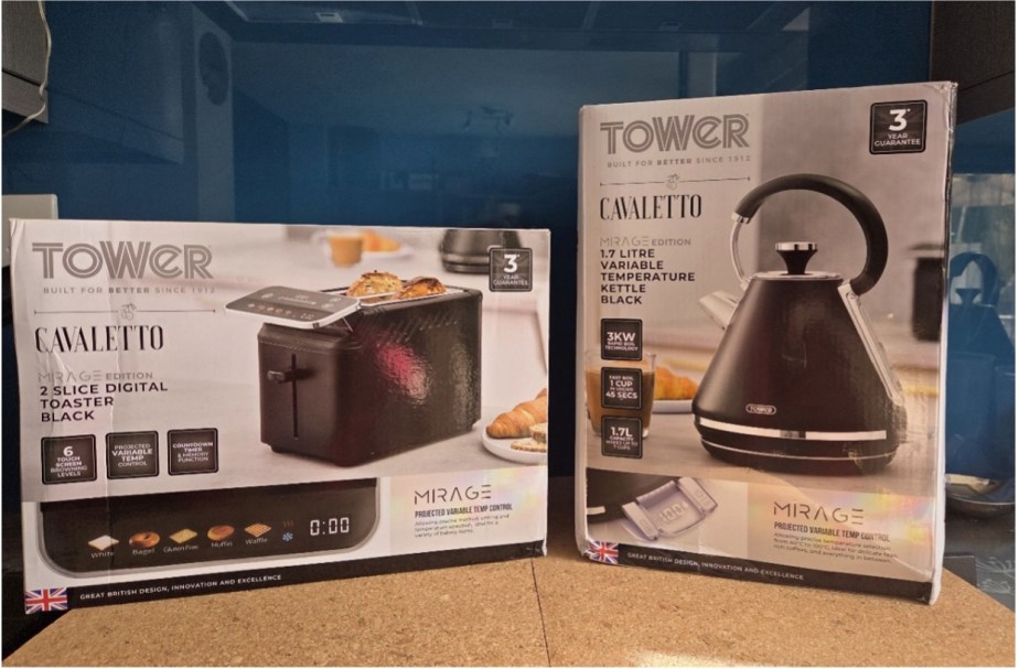 Tower Cavaletto Mirage Kettle and 2 Slice&nbsp;Toaster